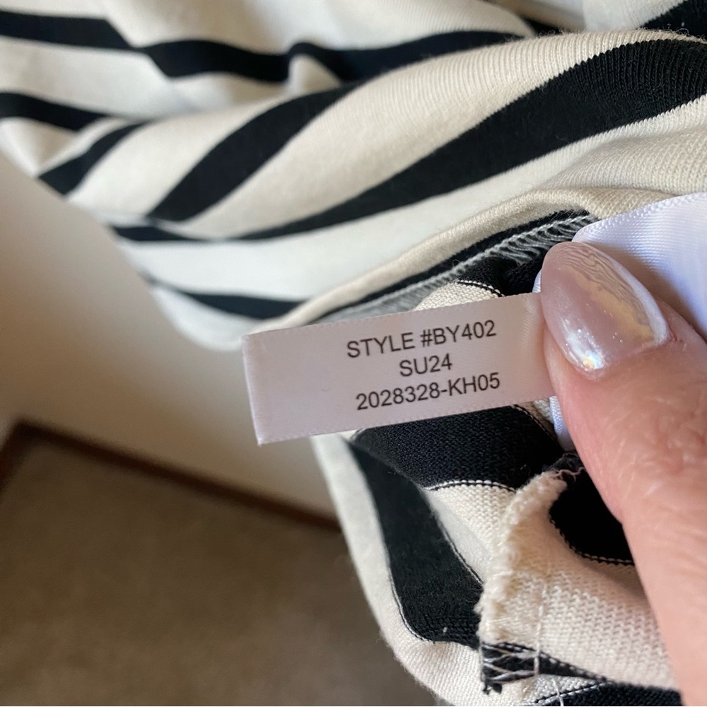 J. Crew Black and White Striped Blouse - Picture 7 of 9